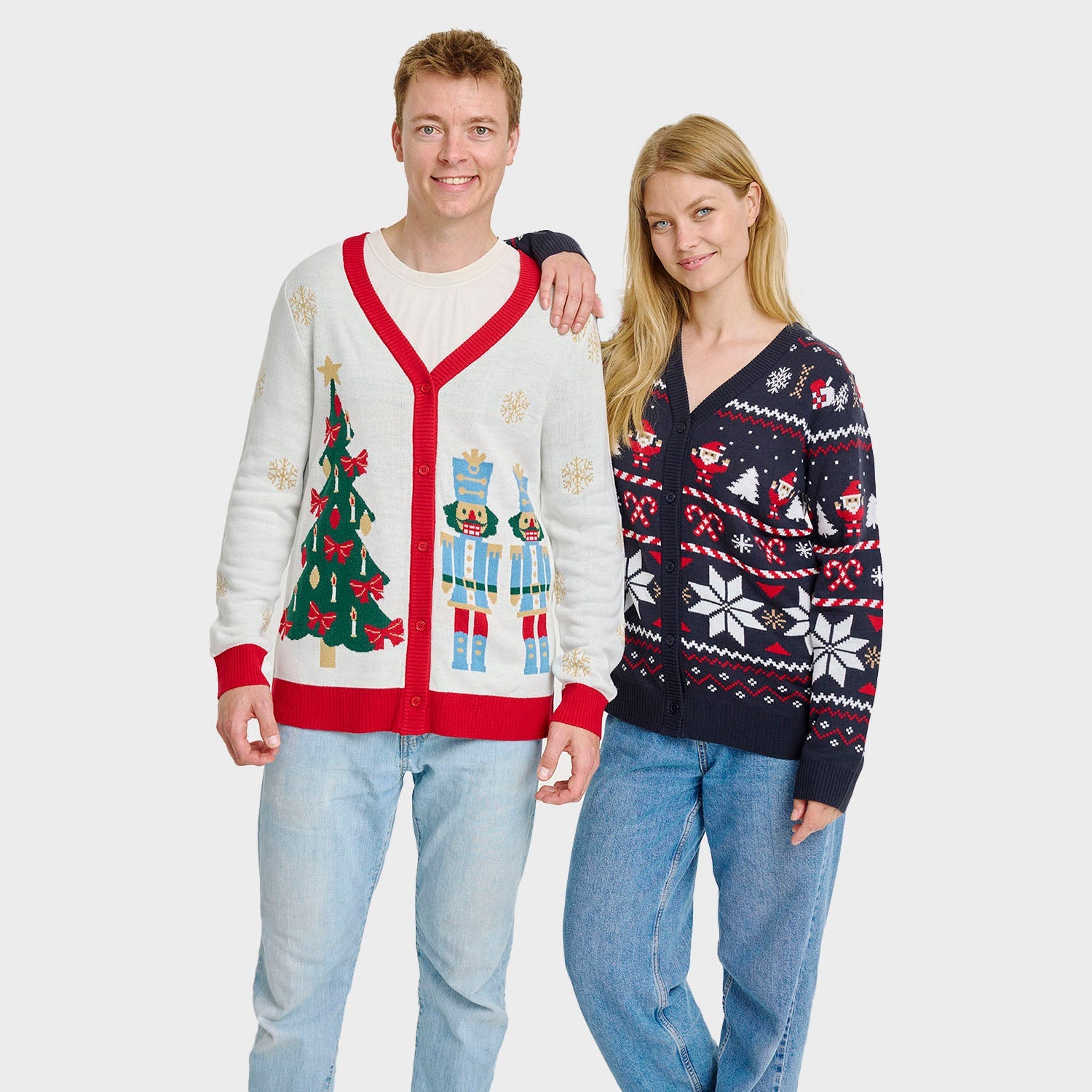 Santas Weihnachtsstrickjacke - Damen.